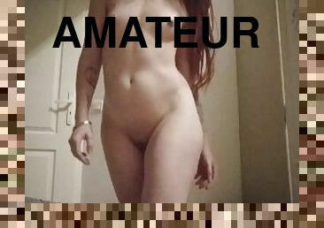 amateur, ados, solo, tatouage, petits-seins