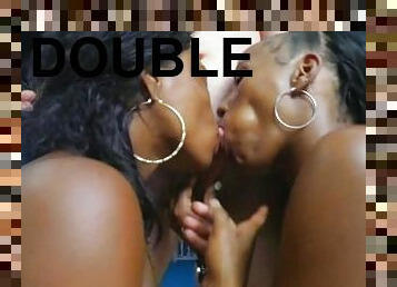 FFM Double Blowjob Interracial