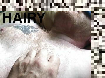 Waking up with Hairy Blond Cub and exploring his body