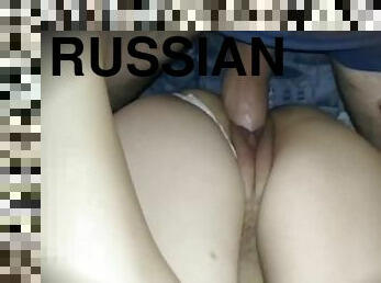Russian Step SISTER got cum on pussy