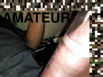 masturbation, amateur, énorme-bite, britannique, solo, bite