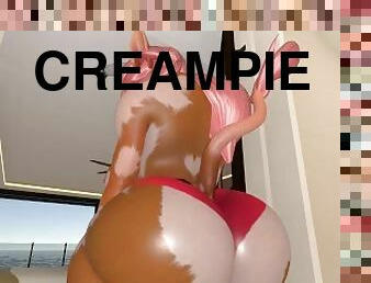 arsch, anal-sex, schwer, kompilation, creampie, toon, 3d, hintern