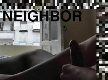 Window flash dick naked to the neighbors 2