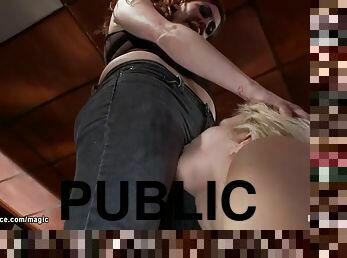 public, hardcore, blonde