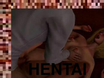 amateur, rubia, anime, hentai, 3d