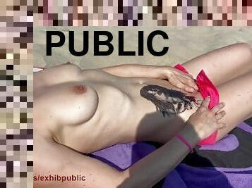 masturbacija, nudisti, u-javnosti, amaterski, kemera, plaža, voajer