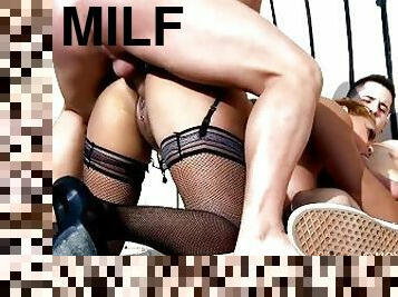 røv, monster, udendørs, anal, kæmpestor-pik, milf, brasilien, trekanter, dobbelt, hvid