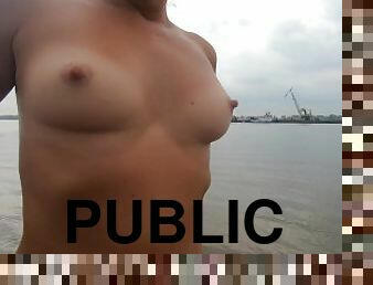 cur, tate-mari, nudist, public, nevasta, amatori, plaja, picioare, blonda, exchibitionist