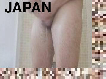 asiatic, imbaiere, masturbare-masturbation, gay, japoneza, dus, solo