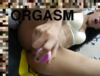 asiatic, masturbare-masturbation, orgasm, amatori, adolescenta, jucarie, femei-hinduse, excitat, dildo, frumusica