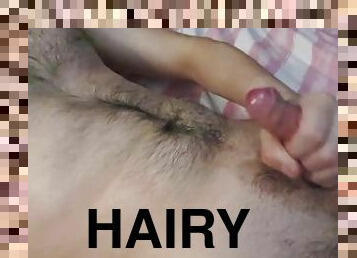 Hairy Guy Jerks Off Dick