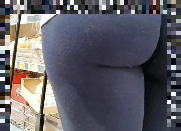 CANDID Seethrough Tight LEGGINGS in a Shopping Mall of a Latina Babe