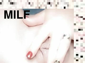 mastubasi, orgasme, amatir, cumshot-keluarnya-sperma, jenis-pornografi-milf, seorang-diri, basah, tato