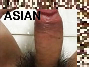 Asian boy cum in masturbation cup