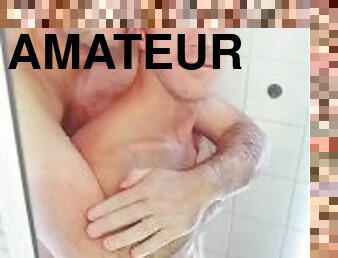 baignade, papa, amateur, gay, ejaculation, européenne, blonde, euro, douche, pappounet