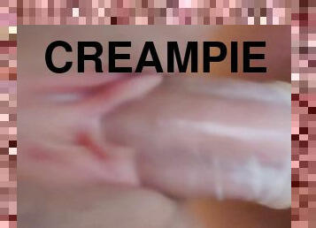 pussy, amatør, babes, stor-pikk, tenåring, creampie, høyskole, knulling-fucking, alene, pikk