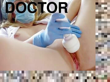 Horny Female Doctor Masturbates During Break