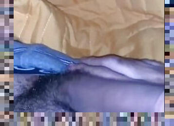 Teen Rubs Dick While Watching TV