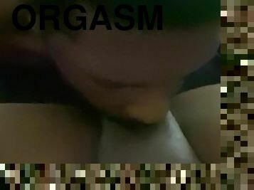 orgasm, fitta-pussy, amatör, cumshot, mörkhyad, creampie, svart, fetisch, kuk, små-bröst