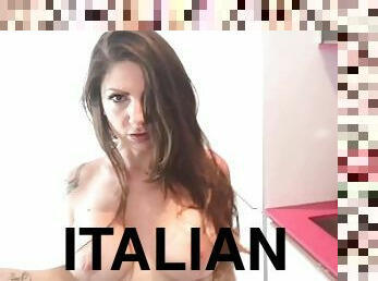 Very horny Italian MILF big boobs