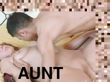 amatør, moden, milf, hardcore, rødhåret, tante, i-ansigtet, cowgirl