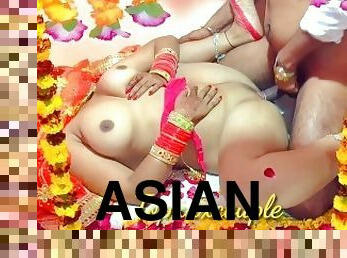 asian, amateur, gadis-indian, pasangan, kali-pertama, berkahwin