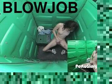 PortaGloryHole - Porta Potty Turns Hot With A Glory Hole And Cumshots