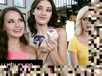 College Babe Elsa Jean And Her Besties Strip Down While Playing A Sex Dice Game