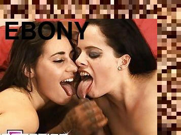 Jess West & Tiffany Naylor take big dick in interracial threesome