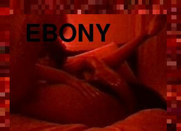 College ebony on webcam