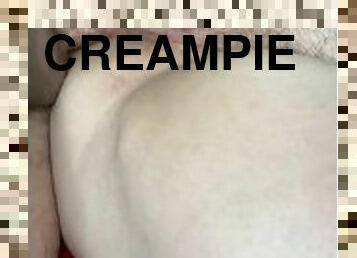 röv, otrogen, hårig, fitta-pussy, fru, amatör, mogen, creampie, bbw, sprut