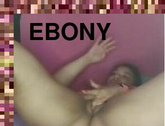 Young ebony MILF enjoying some alone time )