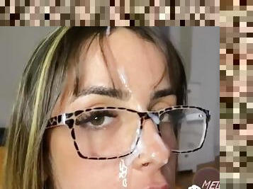CUM OFF ALL MY STUDYING GLASSES