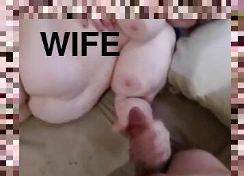Shy Massive Tits Wife Sucks A Hard Hairy Cock Naked Showing Off Her Massive Tits