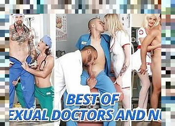 infirmière, anal, fellation, médecin, compilation, couple, trio, bisexuels, hôpital, uniformes