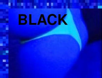 Cum on twerking fat ass under black light