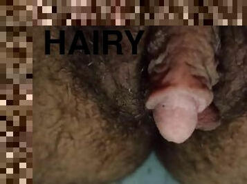 Masturbating big clit and hairy pussy