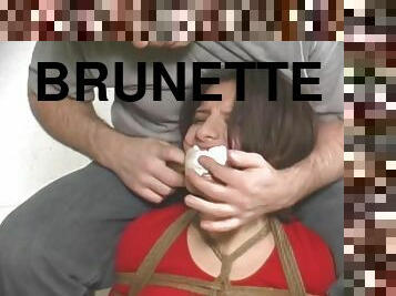 secrétaire, bdsm, fétiche, bondage, brunette, punie