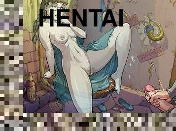 maszturbálás, összeállítás, hentai, fétis, ártatlan