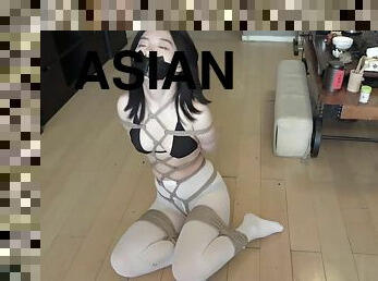 Asian White Underwear Bondage