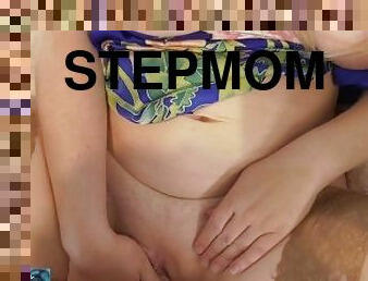 Stepmom invites stepson to play with her pussy