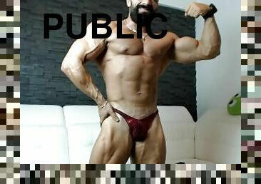 pai, público, gay, europeia, euro, sozinho, paizinho, musculado, realidade, posando