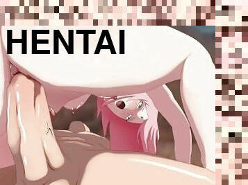 zadok, anál, teenagerské, creampie, anime, hentaj, zadok-butt