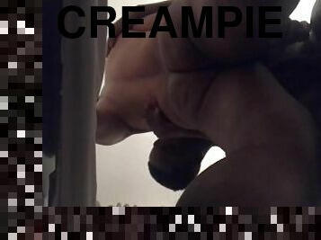 pappa, cumshot, blandade-raser, gay, creampie, pov, sprut, farsan