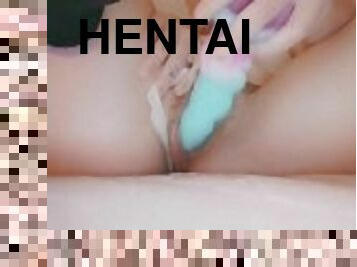 tonåring, leksak, brittisk, hentai, fetisch, hora-whore