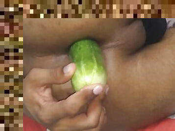 Destroying My Tight Ass With Cucumber 
