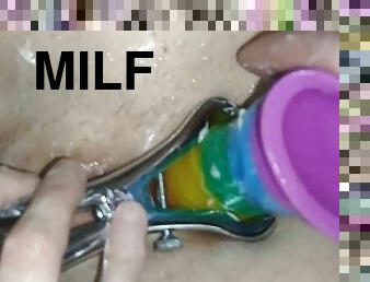 amatör, anal, brudar, milf, leksak, fingerknull, dildo, ensam