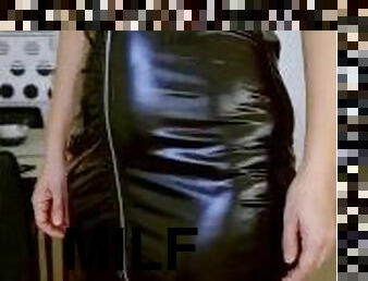 Wet look dress teaser