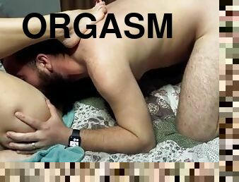 orgasm, fitta-pussy, amatör, brudar, cumshot, creampie, sprut, oral, brunett, hårt