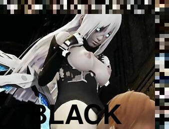 Hyperdimension neptunia: Black heart // Blowjob & Cowgirl